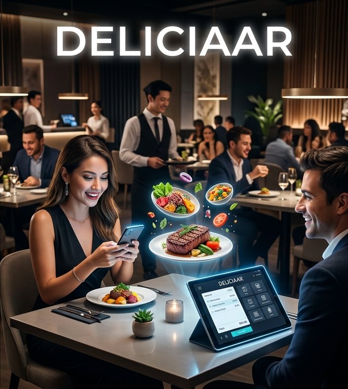 Con DeliciaAR: comensales felices pidiendo desde el celular con platos en 3D